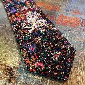Jiang Tie Feng RARE One of a Kind Silk Tie Unisex Wearable Art Collectible